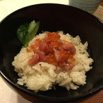 涿屋 - 201510再訪 豚ヒレ肉とイクラのスペシャルご飯