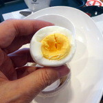 プロントカフェ - モーニングトーストセット390円の上出来なゆで卵