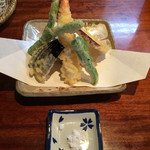 天庵 - 天ぷらせいろの天ぷら 2015.10