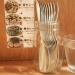 このスプーンが食べやすくて良い