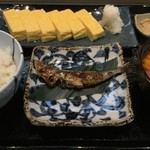 三代目 まる天 - めざし + 出し巻き玉子 + ごはんセット