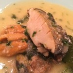 表参道うかい亭 - 鮑の岩塩蒸し　雲丹ソース