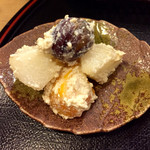 まにわ - 柿、梨、ぶどうの白和え