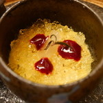 京懐石 吉泉 - バターナッツ南瓜とパイナップルリキュール　ローズマリー添え