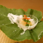 京懐石 吉泉 - お造り　（鯛、平目、伊勢海老、剣先烏賊）