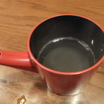 錦水庵 - そば湯