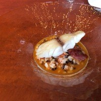 Restaurant Re: - 鯛を使ったお魚料理。下にリゾットあり。