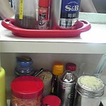 らーめん工房 龍 - 案外無料ﾄｯﾋﾟﾝｸﾞが多く、辛子高菜、紅ｼｮｳｶﾞ、ｺﾞﾏを始め一通り揃う。