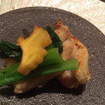 和み処 男山 - 河豚の焼き物・サツマイモの銀杏が可愛くて美味しい♡