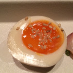 和み処 男山 - あしらえの中の卵の味噌漬け