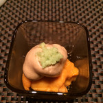 和み処 男山 - 絶品だった厚岸産雲丹の泡醤油乗せ