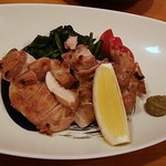 酒肴にしやま - 赤鶏唐揚げ