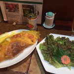 サイゴンレストラン - 海鮮パリパリお好み焼きと野菜