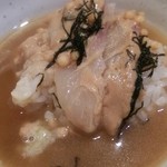 四季彩鉄板くさの - 出汁茶をかけました