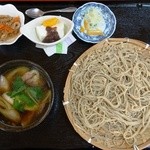 手打そば切り 篠山 - かも汁せいろ1,200円