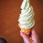 道の駅おおさと - モロヘイヤソフトクリーム。300円。