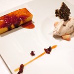 レスアルカーナ - ランチコースB 1512円 のイチジクのアイスとカボチャのプリン