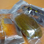 パティスリー カーヴァンソン - ジャンジャンブル、フィナンシェ・テ・ヴェール、フィナンシェ・マーブル（250円）♪