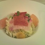 竹琳 - 伊豆産のカンパチ？とグレープフルーツのサラダ