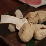 よろにく - 松茸焼きおにぎり