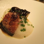 エクアトゥール - 27年10月　炭火焼鰻と帆立　牛蒡・チョリソピューレ