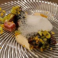 Nayutaka - マグロとクジラの赤身　焼き葱　カラスミ