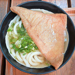 山越うどん - かけ+お揚げ