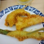 やまと屋 本店 - □アスパラ/山芋/アボガト　100円(内税)□順不同｡　アボカドは画期的!　美味。