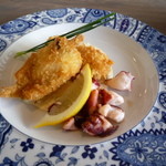 陽に吹かれ - 今日の魚ランチ　キスとインゲンのクリームチーズフライでした