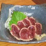 山河料理 掘割 - 鹿肉のタタキ