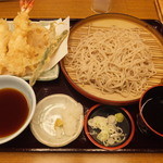 天丼てんや - 天盛りそば（2015年10月）