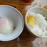 テンホウ - 半ライス+半熟卵セット100円