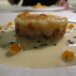 ドミニク・ブシェ トーキョー - オマールブルーのパルマンティエ　ブール　キャビア　2015.10