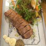 魚肉菜 座頭 道安 - オススメのベーコン胡椒焼き