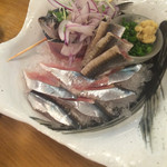 魚肉菜 座頭 道安 - さんまの刺身