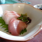 カンパチとカツオのお造り