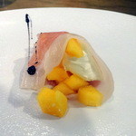 ドンブラボー - 生ハム、マスカルポーネ、柿での相殺アッサリ味