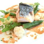 レストランひらまつ レゼルヴ - 特別ランチ<平日限定> 2252円 の関サバのムニエル 焦がしバターソース