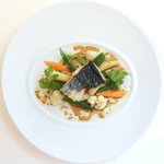 レストランひらまつ レゼルヴ - 特別ランチ<平日限定> 2252円 の関サバのムニエル 焦がしバターソース