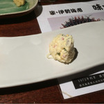 あげづき - 定食の先付け（お新香、ポテトサラダ）