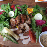 バースブック珈琲 - ハーブ・スパイスグリルチキンプレート～ハニーマスタードソース～/スープ・ライス付(￥1280)