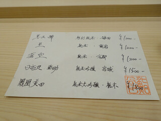 h Sushi Takahashi - 何度か酒造元に伺った事がある、京都の藤岡酒造の「蒼空（そうくう）」がオンリストされてます。