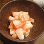 「たたき山芋の明太子和え」＠380円