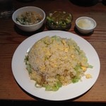 西安料理 刀削麺園 - 蝦仁炒飯セット　900円