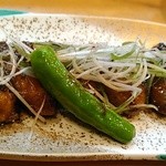 Minatoya - 牡蠣の蒲焼きは山椒を添えて。
      ご飯にもとても合うので、丼メニューにもなってました。