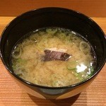 鮨 志の助 - 鯛のあらの味噌汁