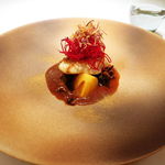 レストランエール - 鯛のポワレ キノコのソース 柿のマリネ(正式名称不明)