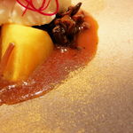 レストランエール - 鯛のポワレ キノコのソース 柿のマリネ(正式名称不明)