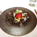 レストランエール - 山形牛のすじ肉の煮込み 自家製手打ちタリアテッレ、カカオ、フランス料理との相性