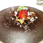 レストランエール - 山形牛のすじ肉の煮込み 自家製手打ちタリアテッレ、カカオ、フランス料理との相性